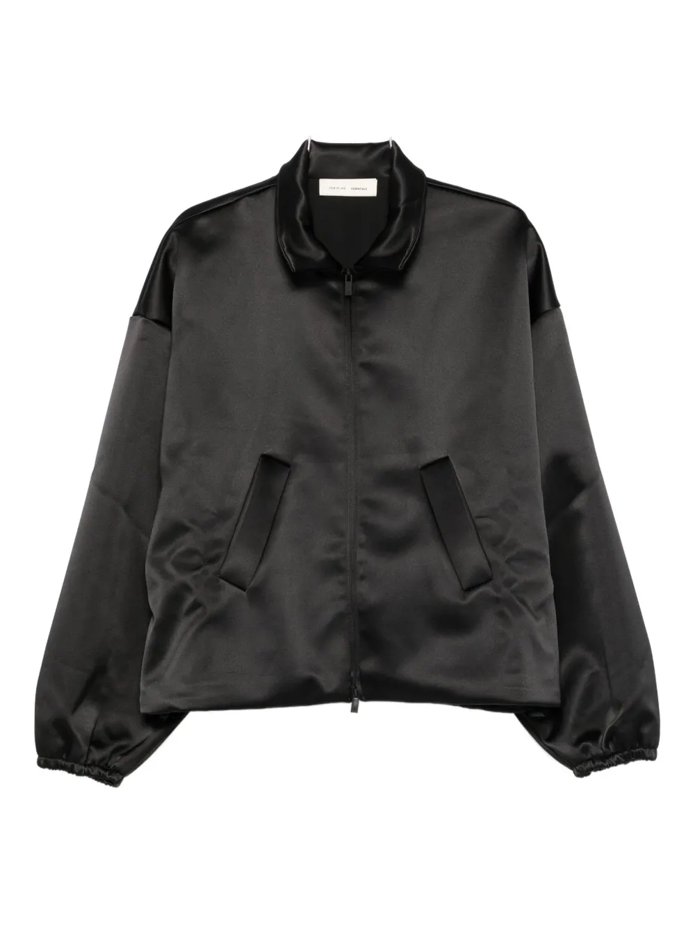 

Атласная куртка на молнии FEAR OF GOD ESSENTIALS, черный