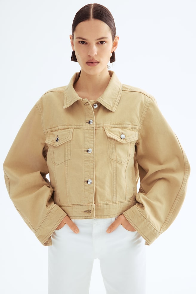 

Джинсовая куртка H&M, бежевый