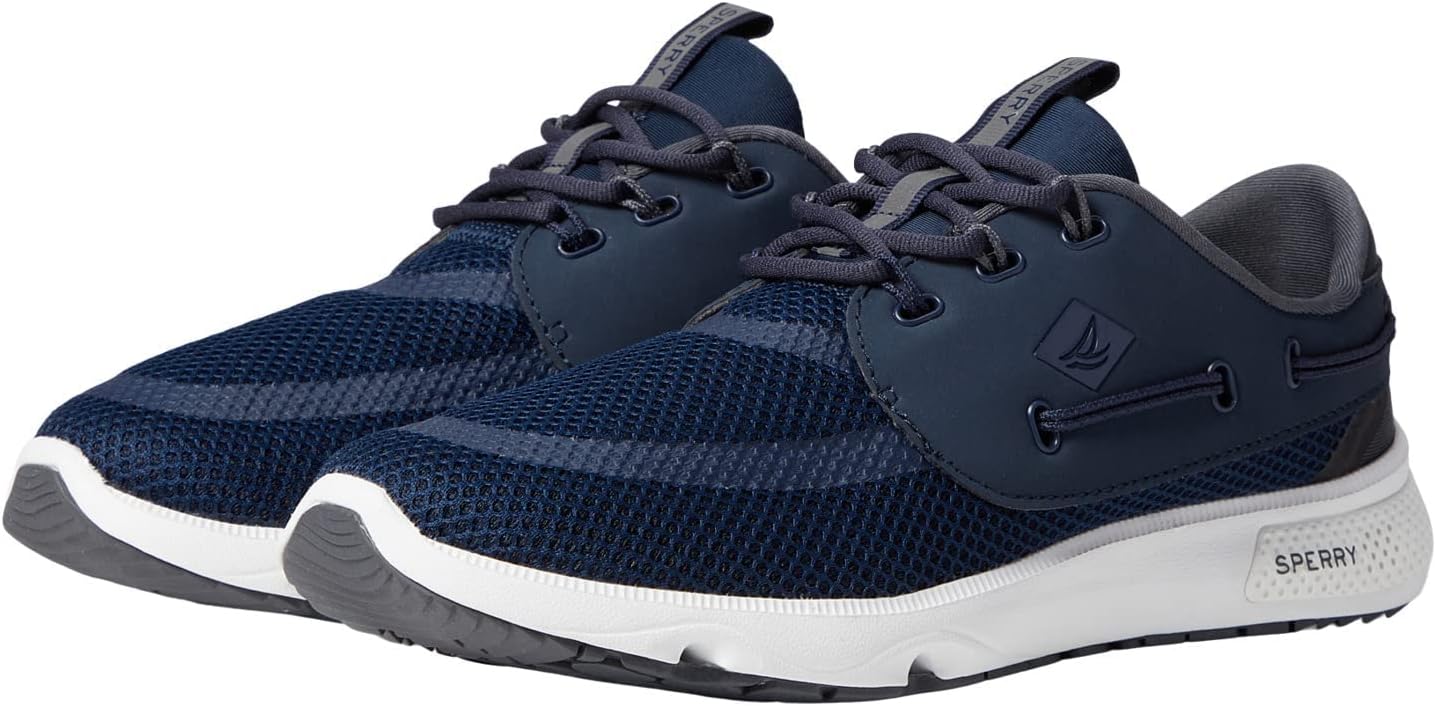 

Мужские лодочные туфли Sperry 7 Seas с тремя глазами, темно-синий
