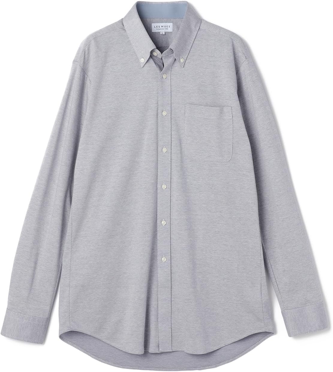 

Мужская деловая трикотажная рубашка AOKI с длинным рукавом, не требует глажки, удобная эластичная рубашка-поло для деловой и повседневной носки, серый