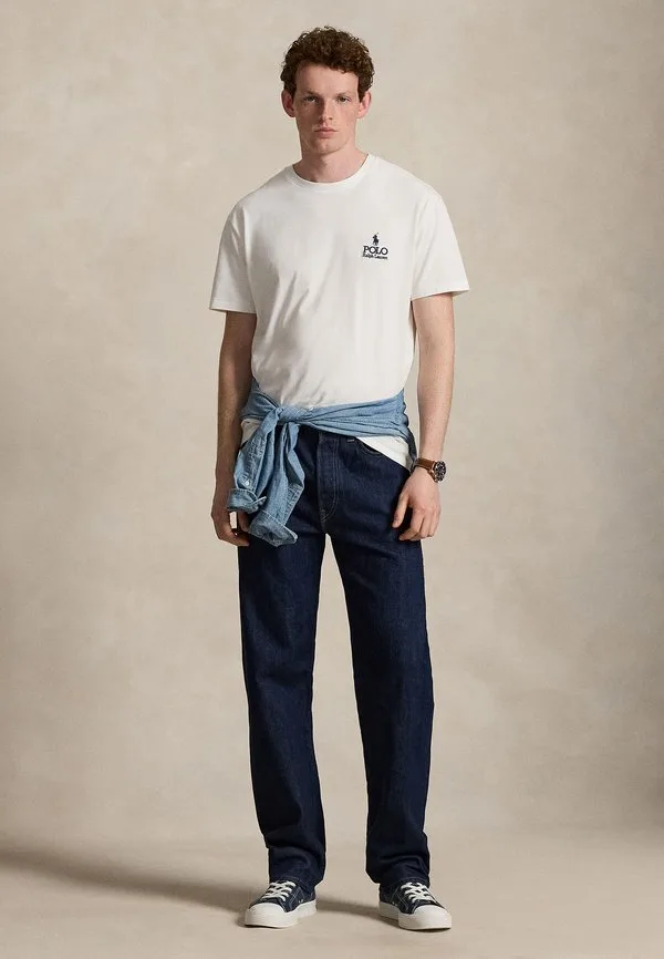 Классическая футболка с логотипом, базовая футболка Polo Ralph Lauren, White — фото 2