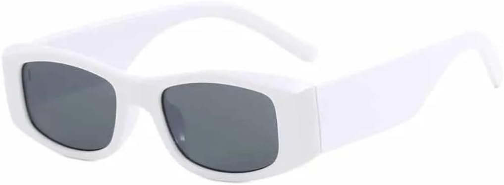 

Солнцезащитные очки с защитой UV400 | Маленькая оправа, линзы конфетного цвета | Для женщин и мужчин, для занятий спортом на открытом воздухе и вождения DSVIGF, White Gray