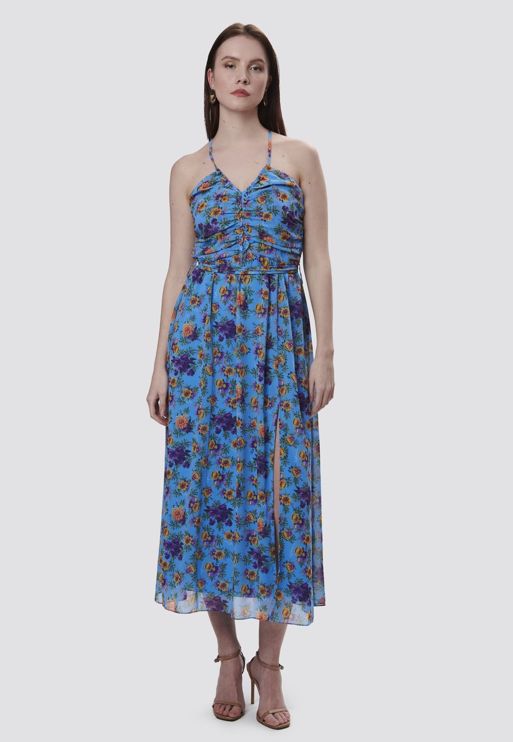 

Повседневное платье DRESS RUCHED FLORAL DRESS INFLUENCER, мультиколор
