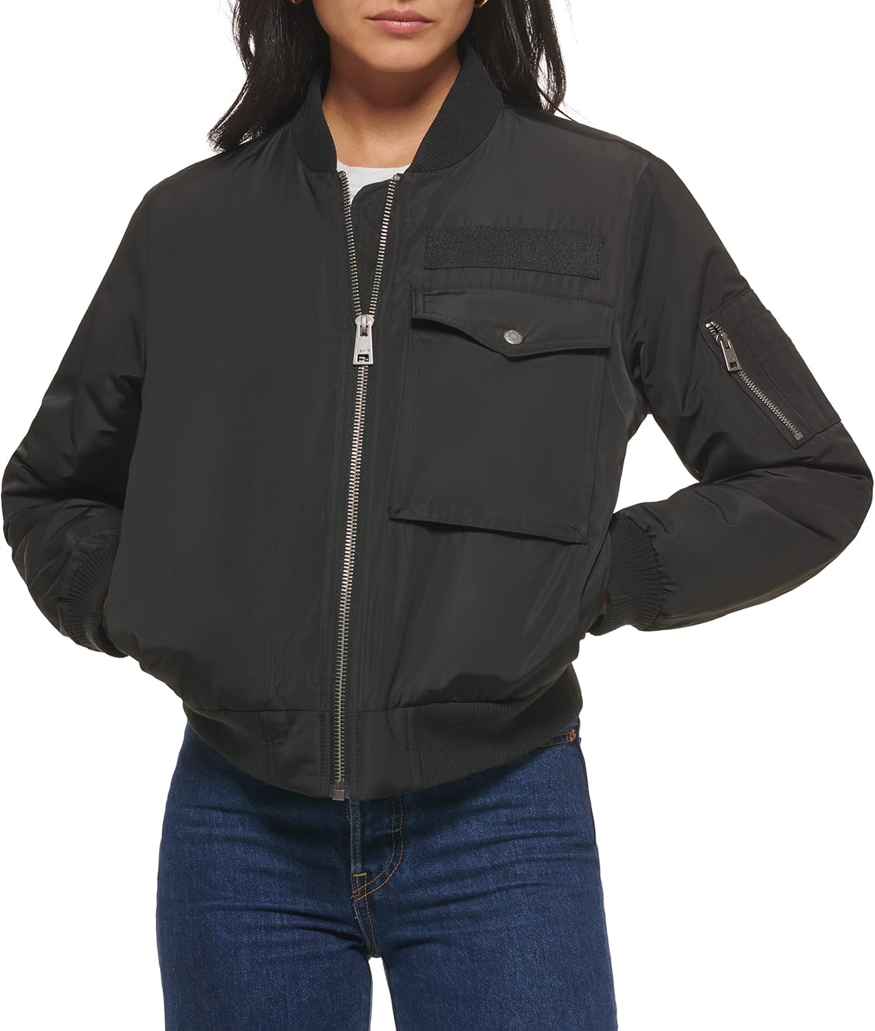 

Женская куртка-бомбер Levi's спортивная, черный