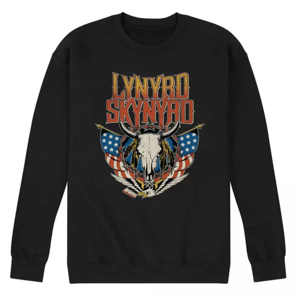 

Мужская толстовка Lynyrd Skynyrd с принтом черепа и рогов Licensed Character, черный