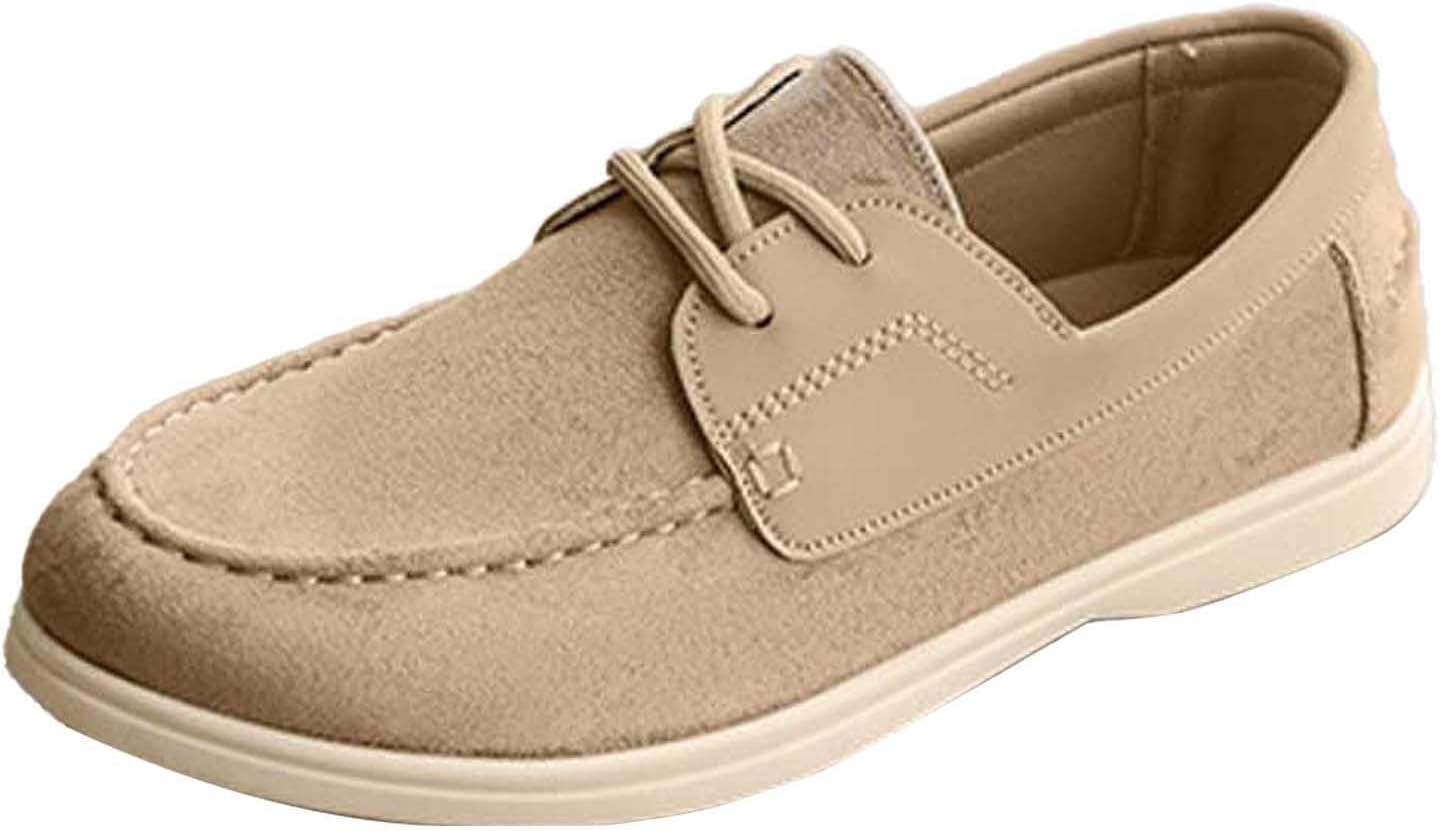 

Мужские повседневные слипоны лоферы, удобные плоские прогулочные туфли для ежедневной носки, легкие, дышащие, гибкие Generic, бежевый