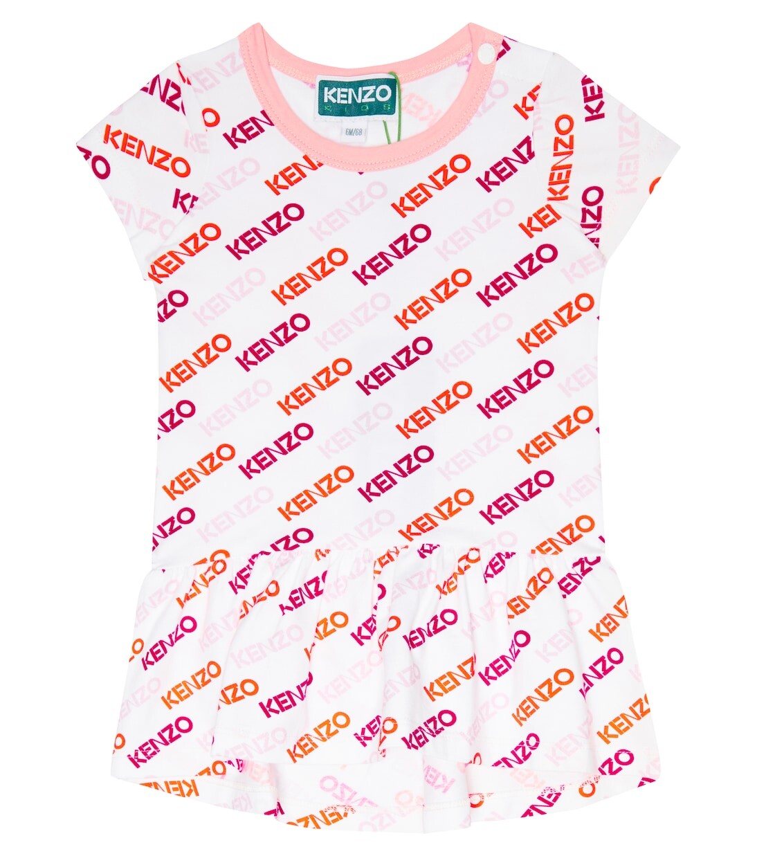 

Детское платье с логотипом Kenzo Kids, белый