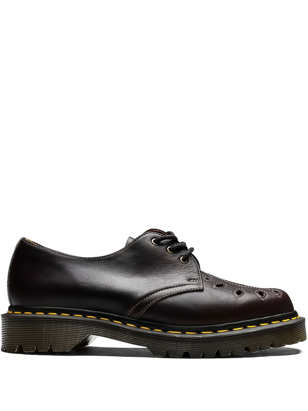 

Перфорированные кожаные ботинки Dr. Martens, коричневый