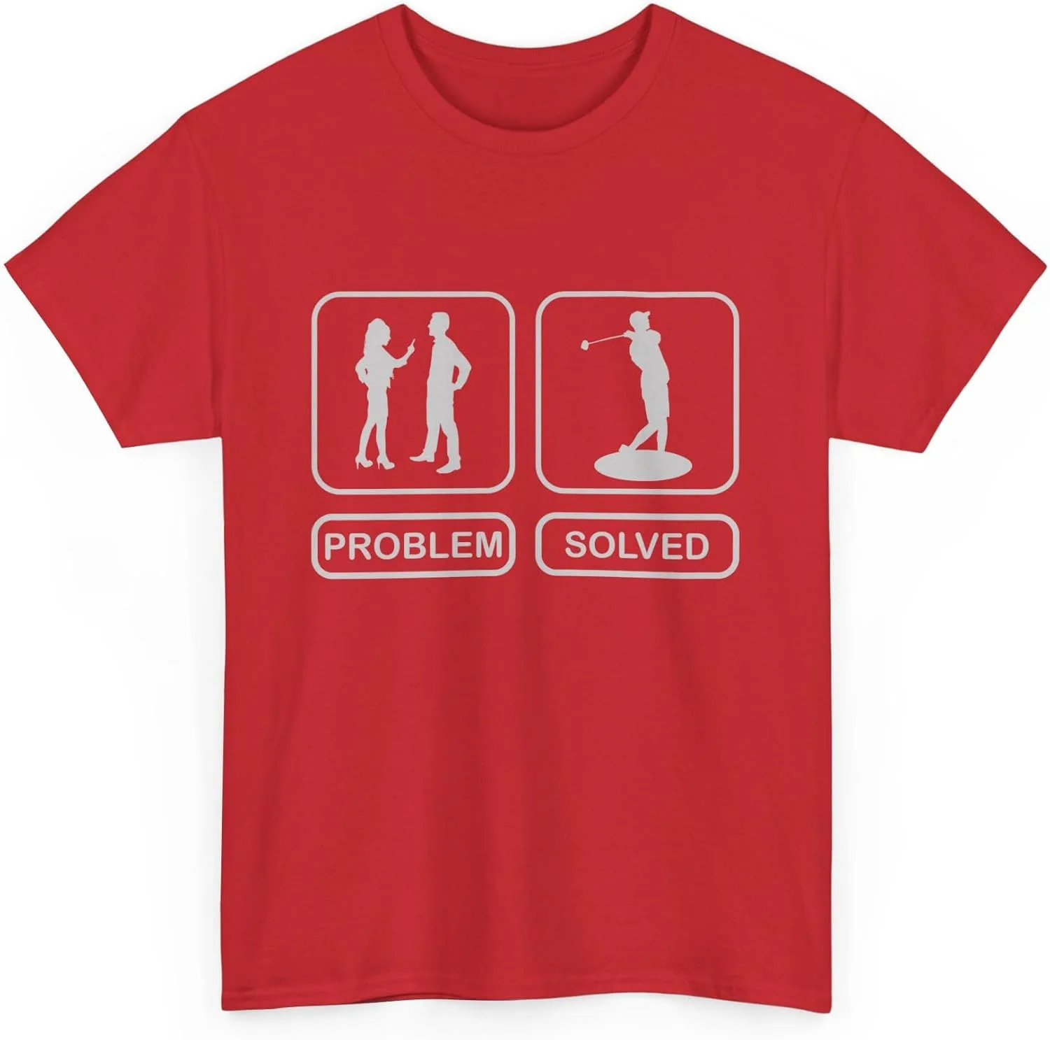 Футболка Problem Solved с юмористичным принтом для гольфа, Unisex — фото 3
