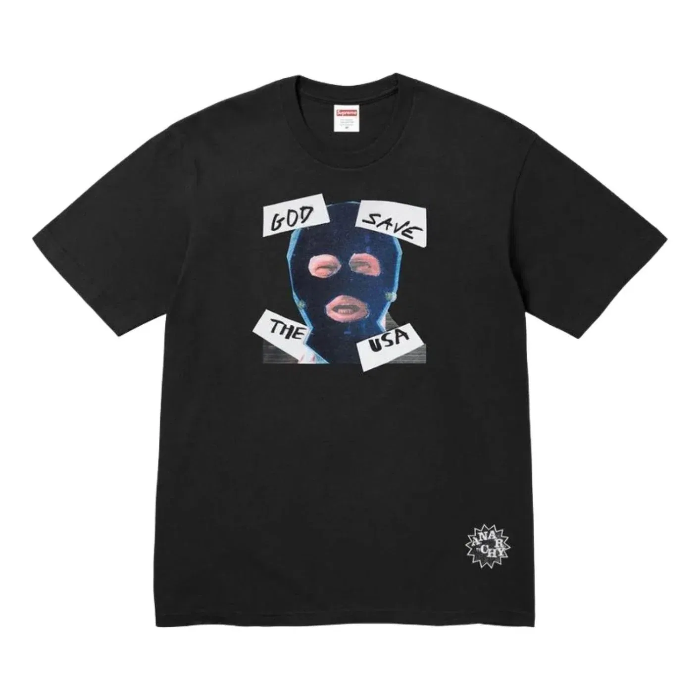 Футболка Supreme SS26 God Save Us, черная, SUP-SS26-162-BLK