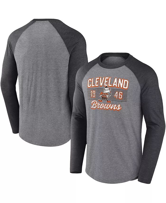 

Мужская футболка Cleveland Browns Weekend Casual с длинным рукавом, серого и угольного цвета Fanatics