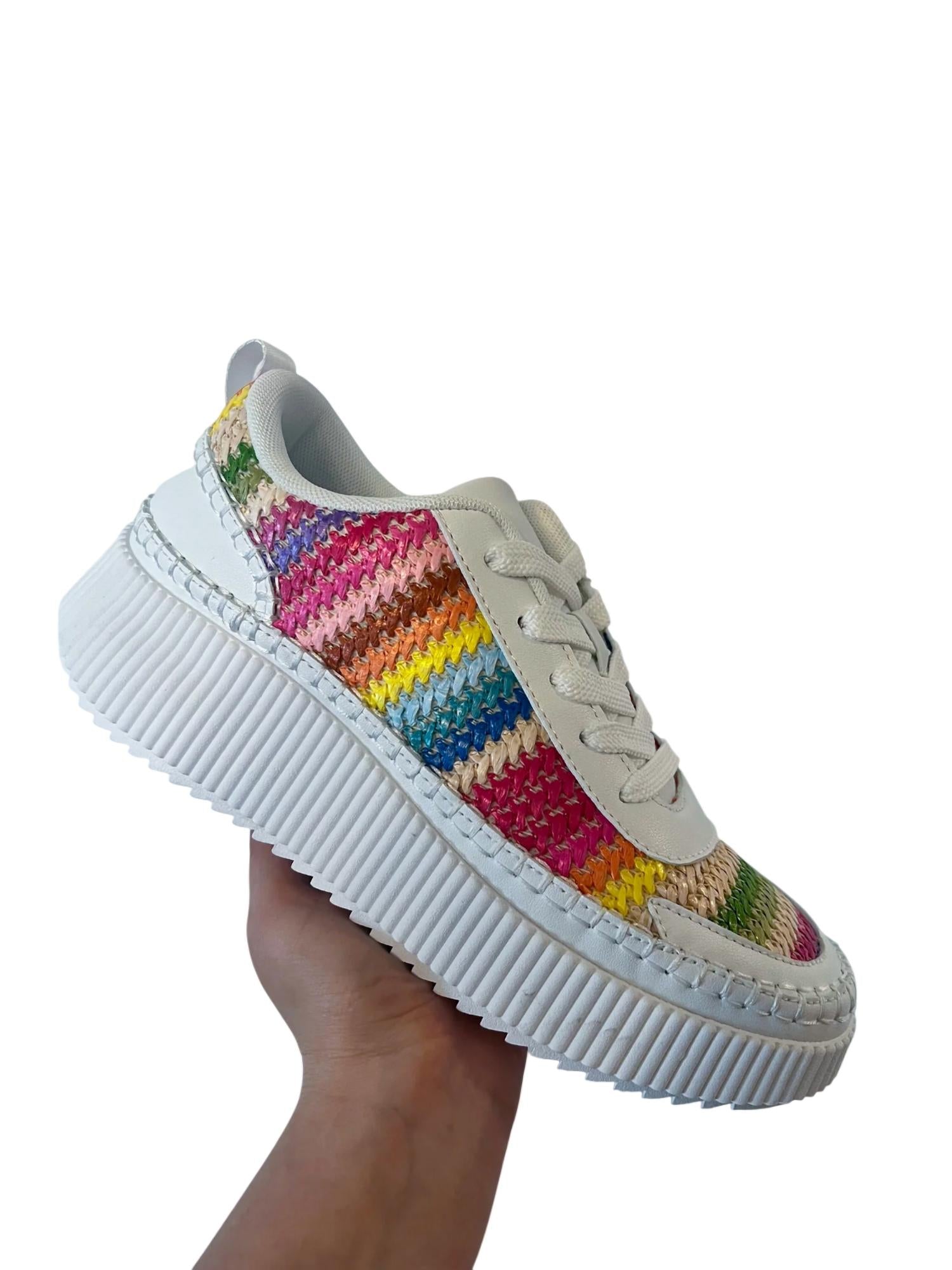 Женские плетеные кроссовки Willow Woven в радуге Berness, цвет rainbow