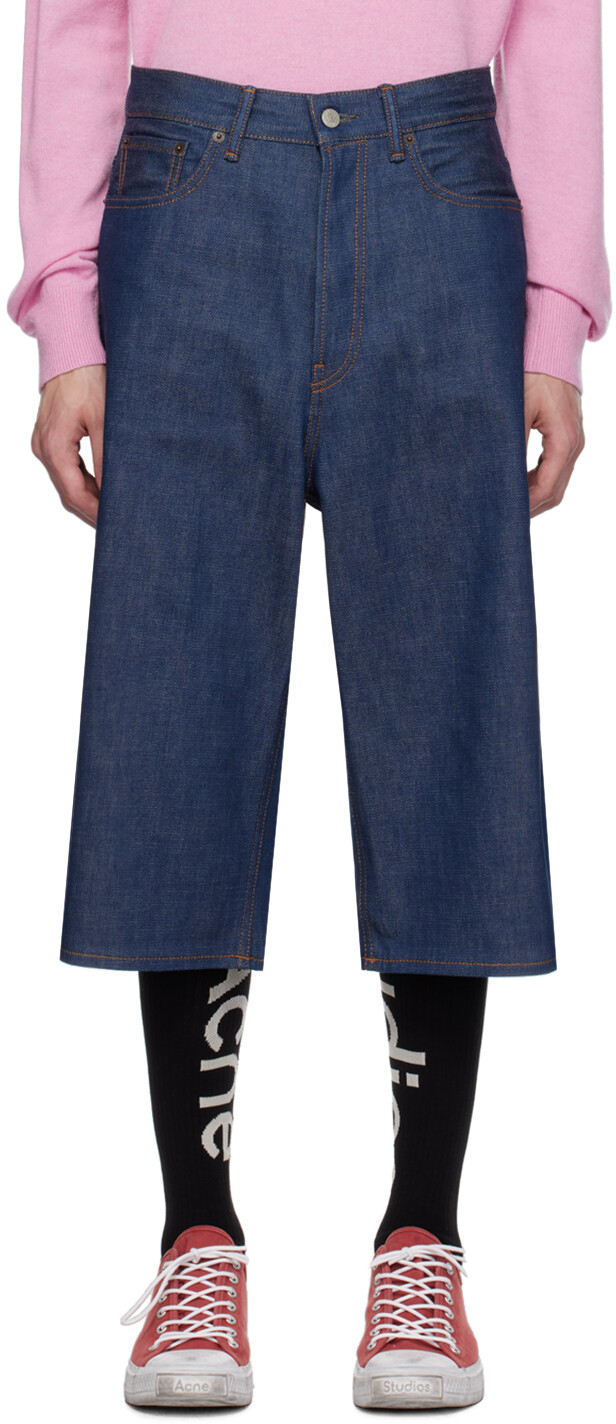

Джинсовые шорты с пятью карманами цвета индиго Acne Studios