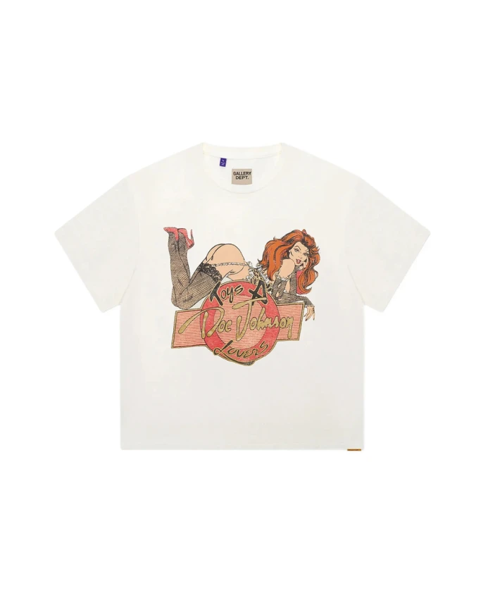 

Пуловер Off-White с графическим принтом и короткими рукавами Gallery Dept., белый