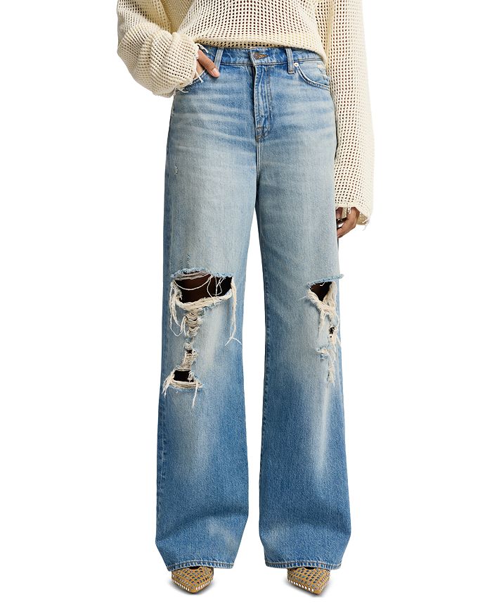 

Джинсы Scout Low Slung Wide Leg в медном цвете 7 For All Mankind, синий