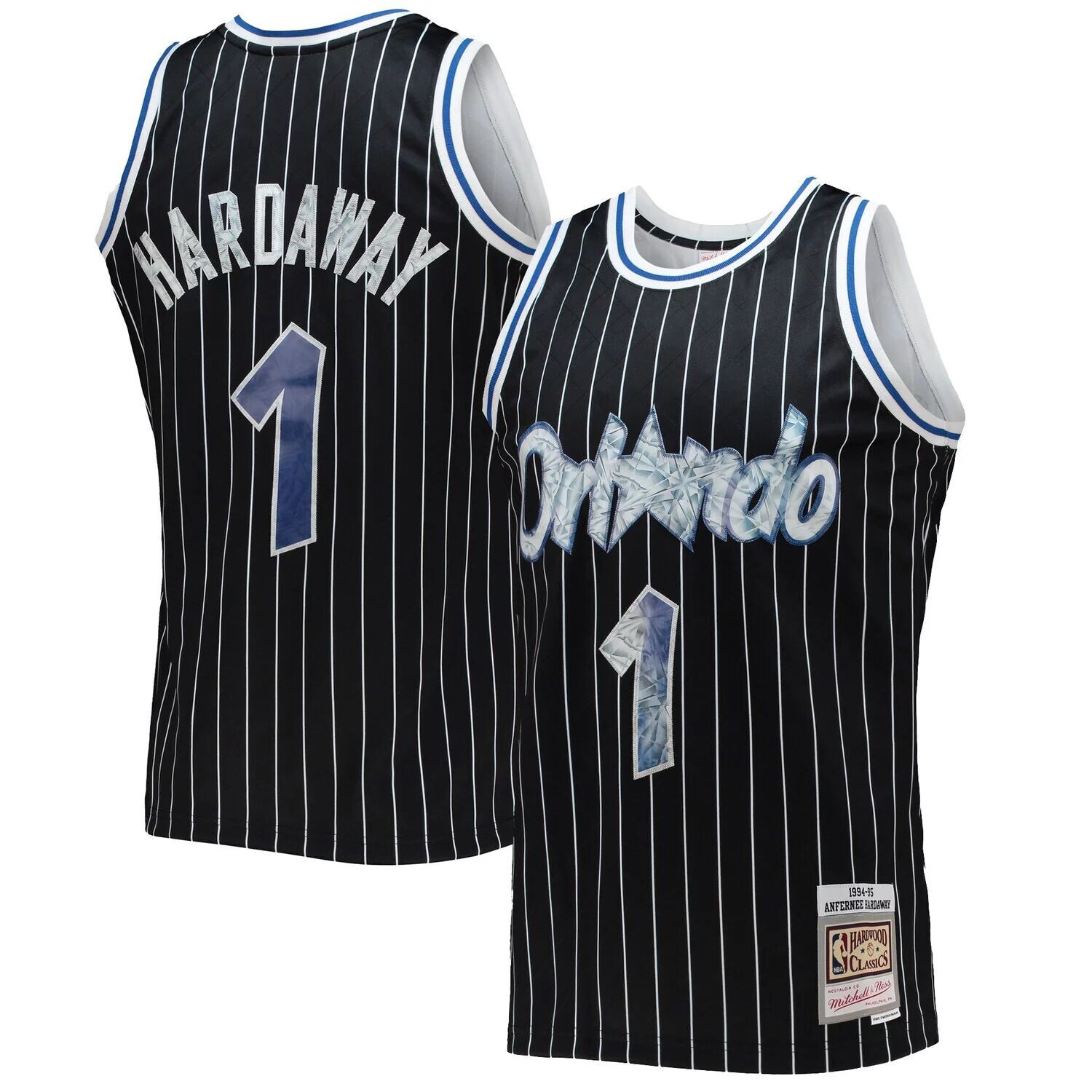 

Мужское джерси Mitchell & Ness Penny Hardaway Black Orlando Magic 1994-95 Hardwood Classics 75th Anniversary Diamond Swingman