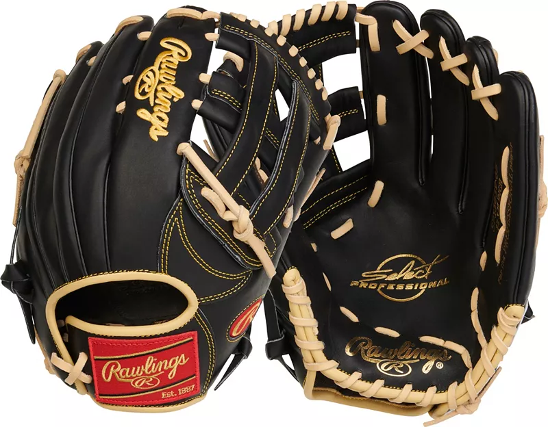 

Перчатки Rawlings 12,5 дюйма Select Professional Series, цвет Black/Blonde