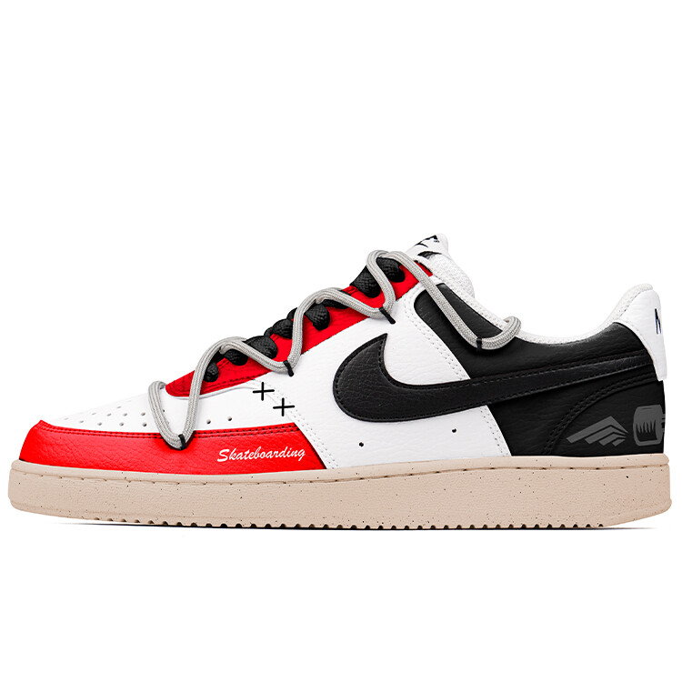 

Кроссовки Nike Court Vision 1 Skateboarding Shoes Men Low-top White/Black/Red, черный/белый/красный