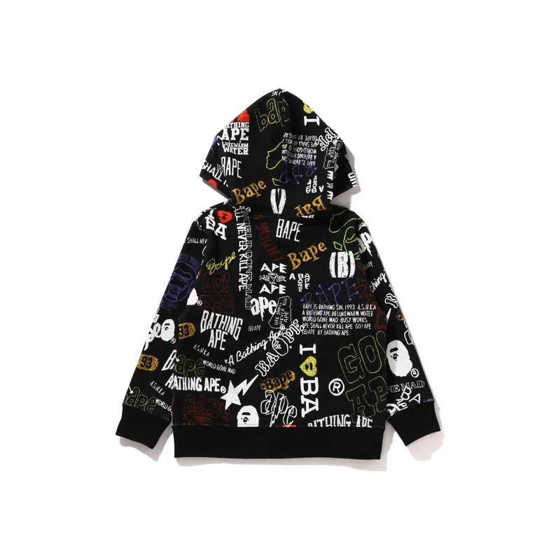 Толстовка SS24 для детей A BATHING APE, черный bkx — фото 4