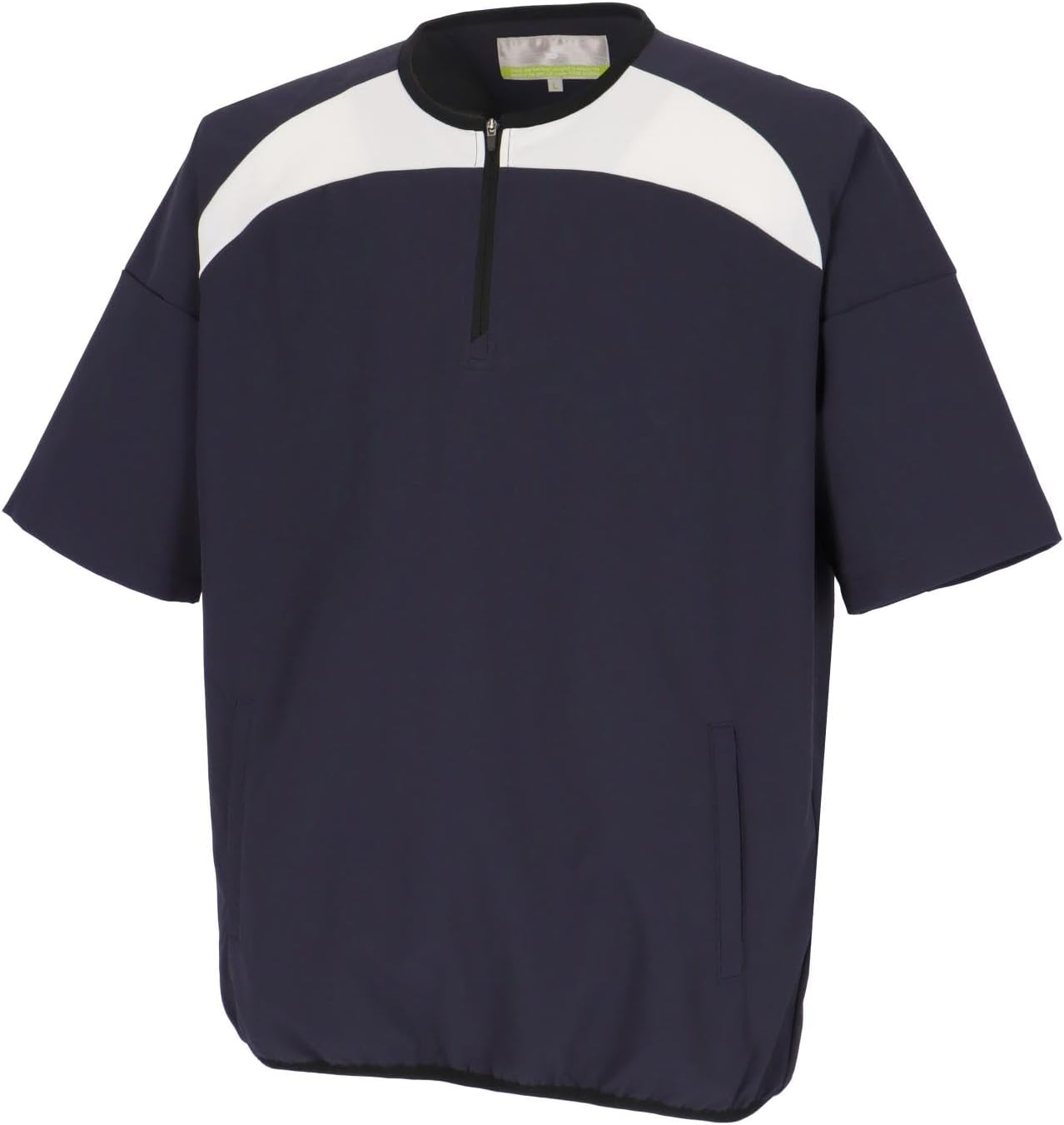 

Футболка SSK на молнии, с коротким рукавом, до середины груди, для кроссфита, унисекс, для взрослых, темно-синий/белый