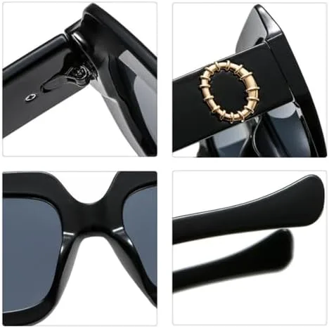 

Солнцезащитные очки большого размера 2027 года для женщин и мужчин, винтажные женские солнцезащитные очки с защитой от УФ-излучения UV400 MTZJH, Blue Gray