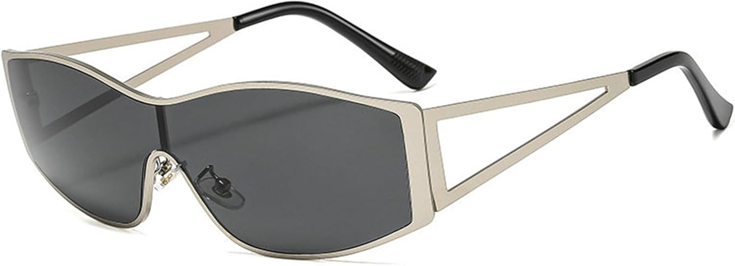 

Солнцезащитные очки Willochra Y2K для женщин и мужчин. Эстетика 2000-х. Аксессуары для образа в стиле 2000-х. Овальные очки Y2K в металлической оправе. Очки с обтекаемой формой, C2