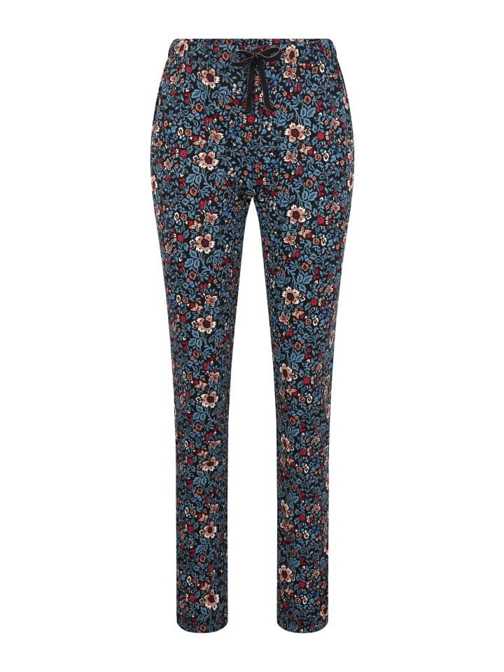 

Пижамные штаны с синим цветочным принтом и бордовым принтом s.Oliver