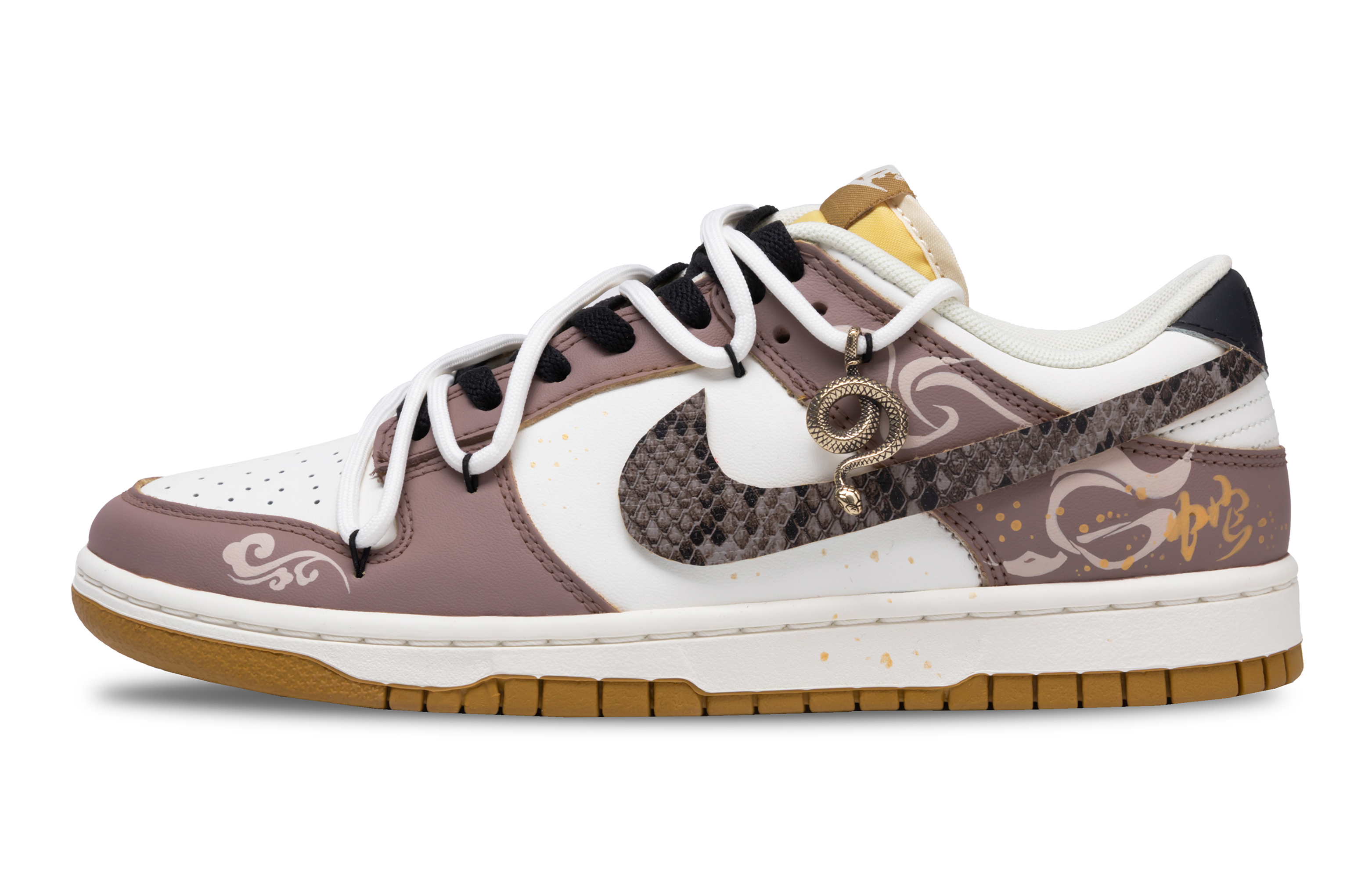 

Nike Кроссовки для скейтбординга Dunk Anti Slip, износостойкие, низкие, мужские, коричневые, белые