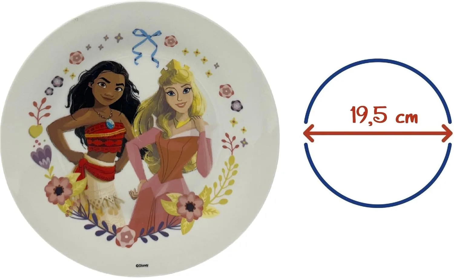 Набор детской посуды Cartoon из 3 предметов Disney Princess: кружка, миска, тарелка — фото 3