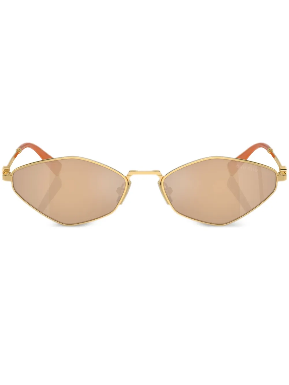 

Солнцезащитные очки в геометричной оправе с логотипом Miu Miu Eyewear, золотой