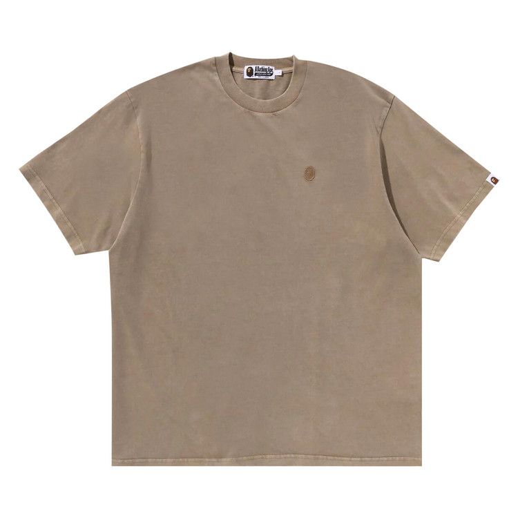 

Футболка BAPE Ape Head One Point Garment Dyed Relaxed Fit Tee, Beige