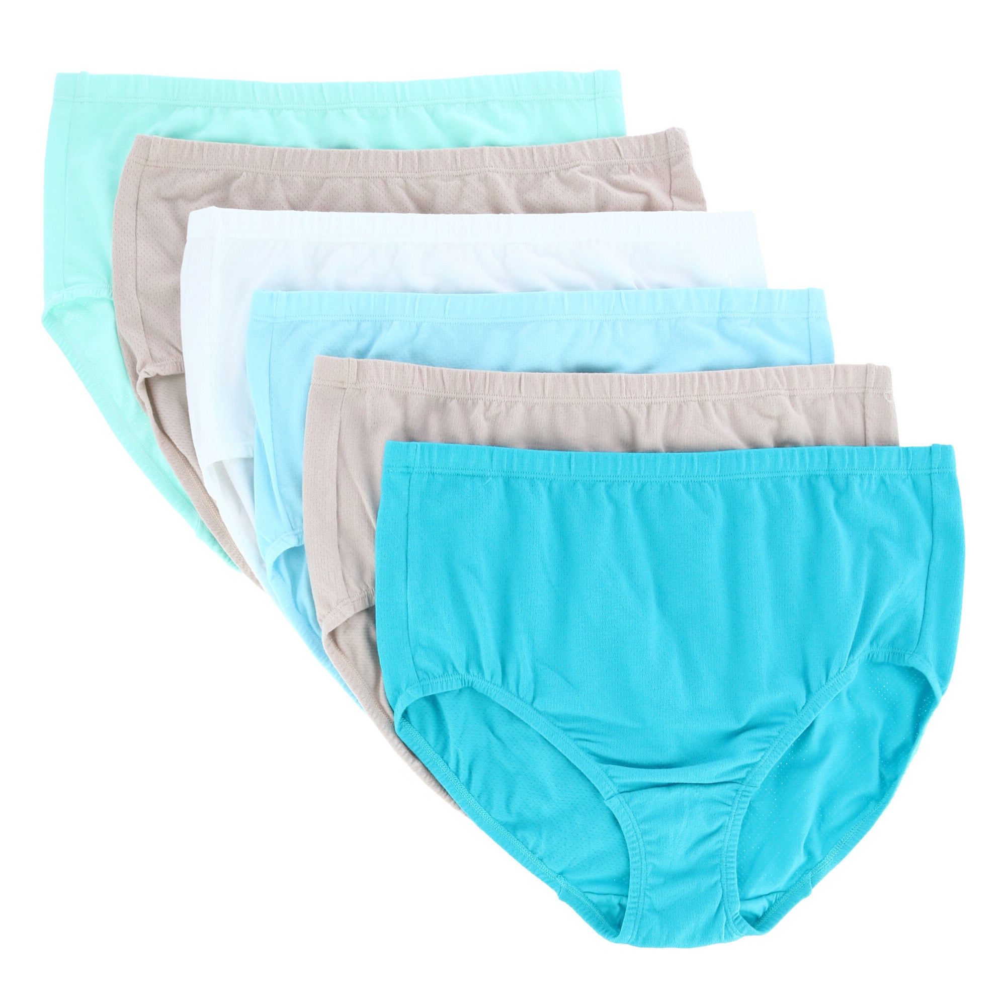 

Женские хлопковые трусы-слипы Plus Size (6 шт) Fruit of the Loom, Assorted