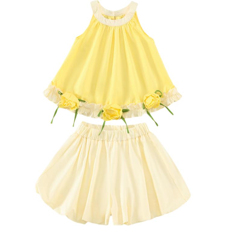 

Детский двухкомпонентный комплект с юбкой и воротником-гольф PROTECTCAMEL, желтый