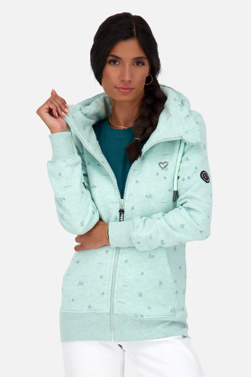 

Толстовка с капюшоном Alife & Kickin "YasminAK B Hooded Sweat Jacket Women", цвет Ice Mint Melange