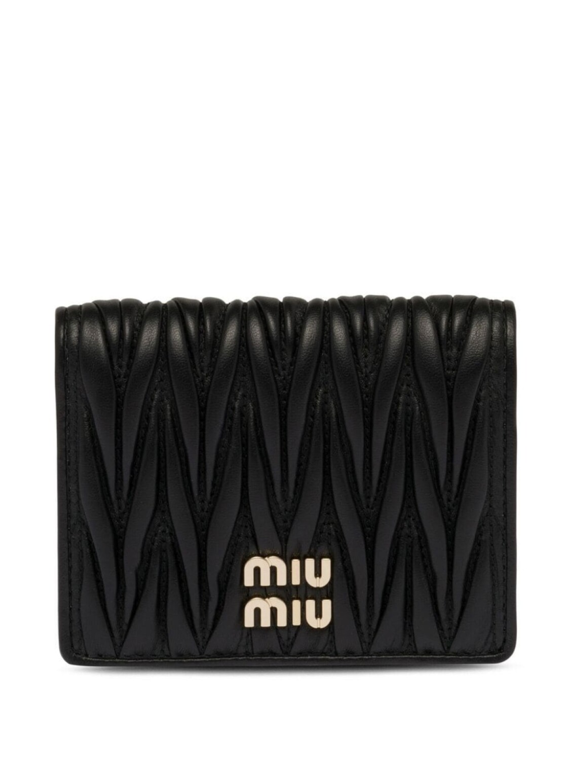 

Miu Miu стеганый кошелек с логотипом, черный