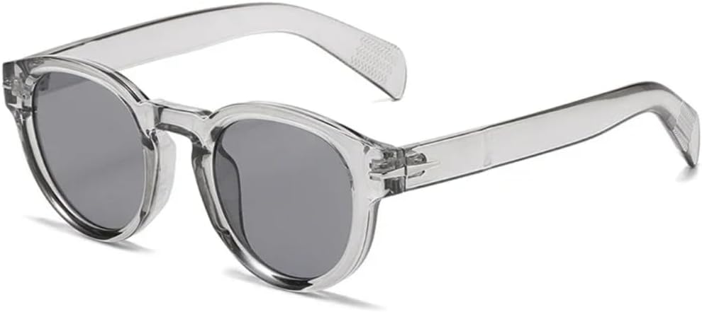 

Солнцезащитные очки с защитой UV400 | Круглые линзы в стиле панк с заклепками, разноцветные | Для женщин и мужчин, для занятий спортом на открытом воздухе и вождения DSVIGF, Grey Grey