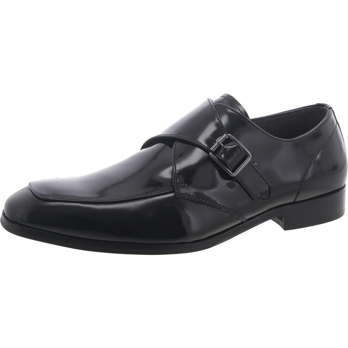 

Мужские кожаные туфли-монки Tenzy Single Steve Madden, цвет black box