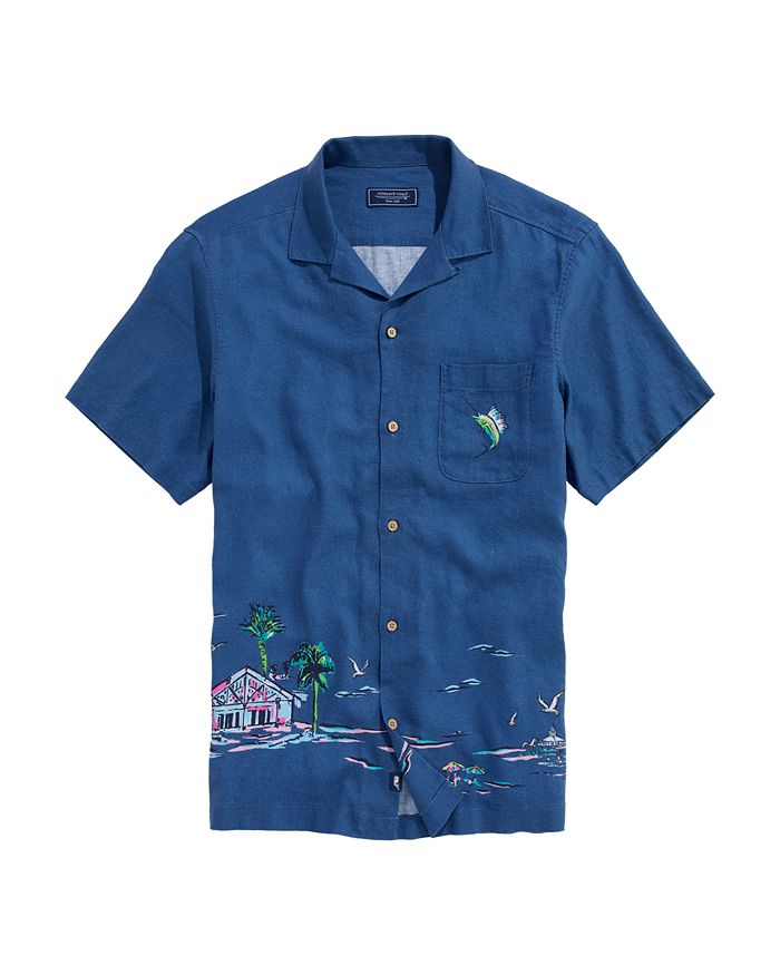 

Женская блуза с коротким рукавом Scenic Vineyard Vines, синий