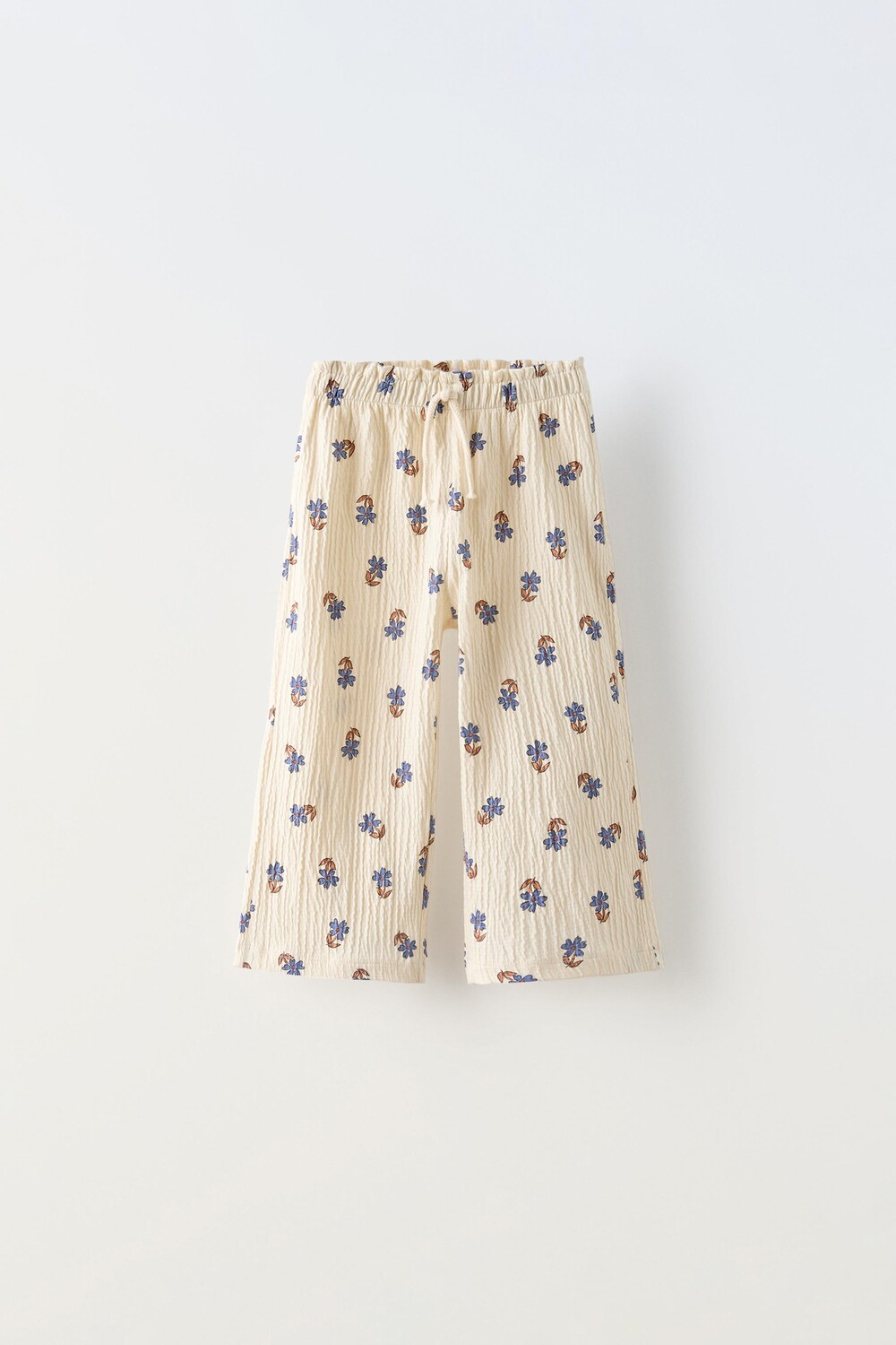

Брюки с цветочным узором ZARA, цвет lavender