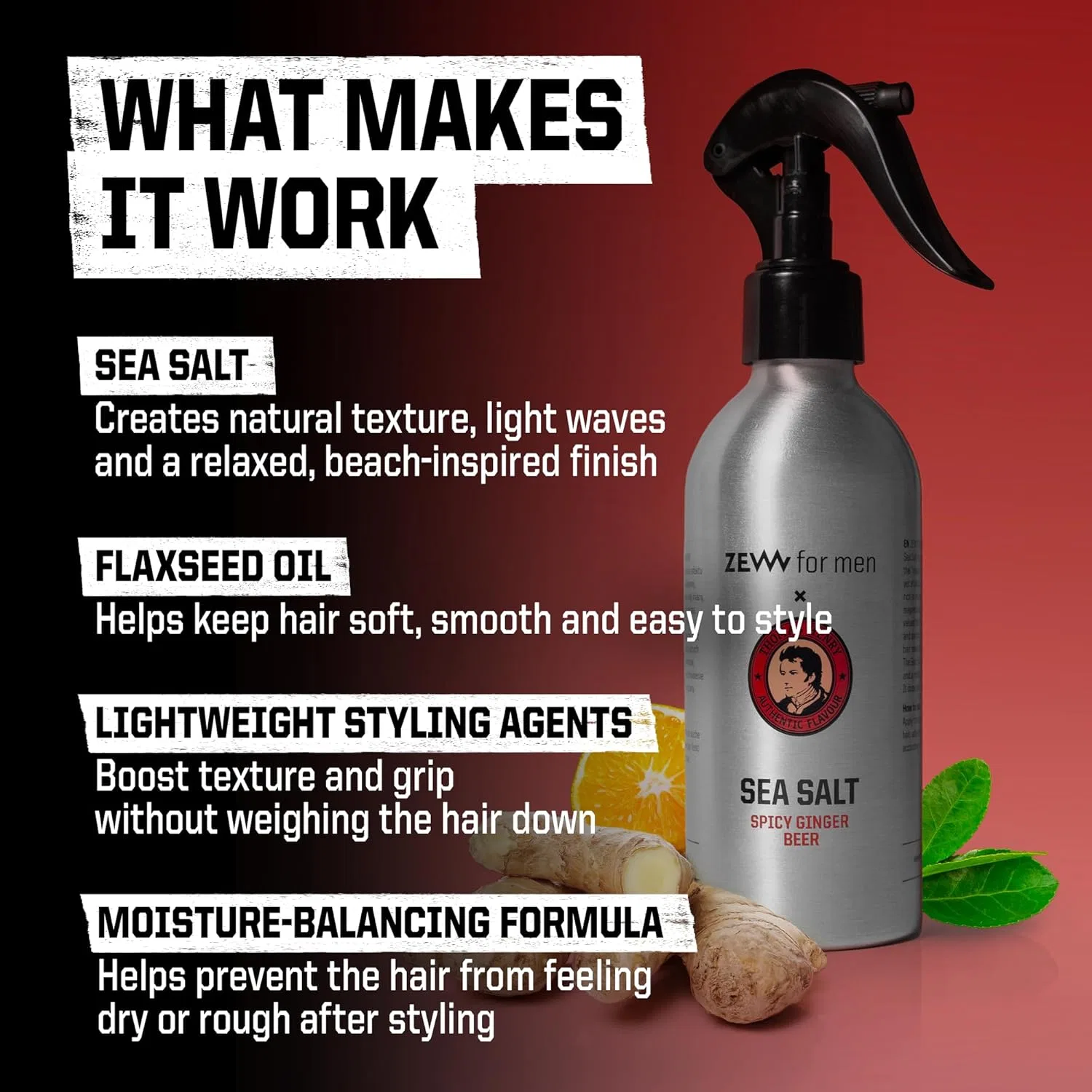 Спрей для волос с морской солью «Sea Salt Spray» от ZEW FOR MEN Zew For Men — фото 4