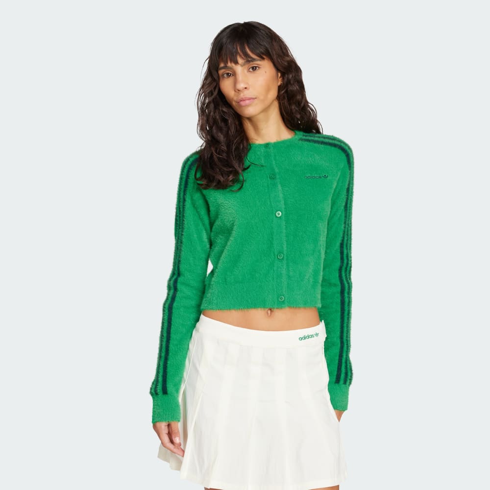 

Лонгслив Adidas Fluffy Knitted Cardigan, зеленый