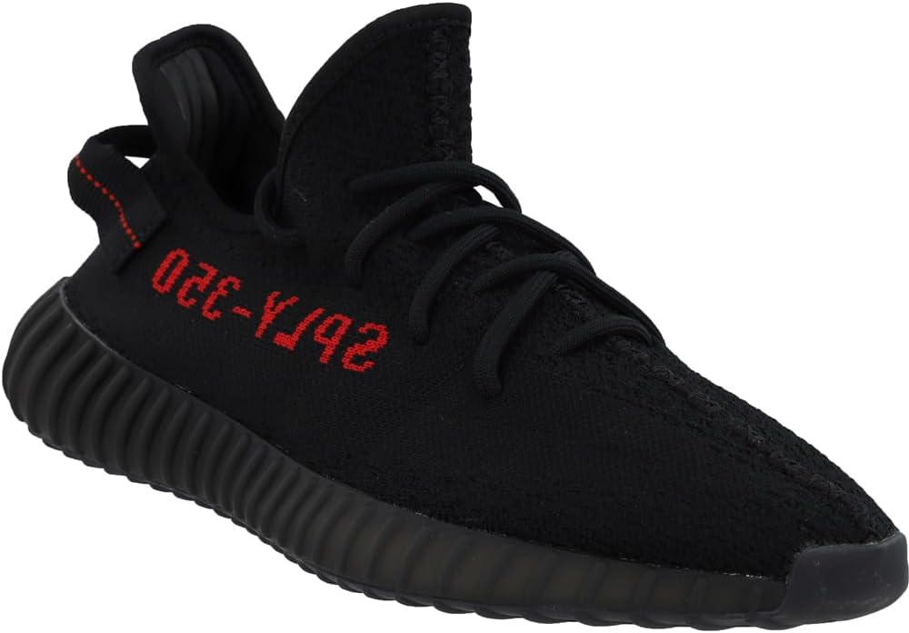 Мужские кроссовки Adidas Yeezy Boost 350 V2, черный/красный — фото 2