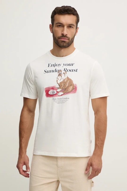 

Хлопковая футболка AXEL TEE Pepe Jeans, белый