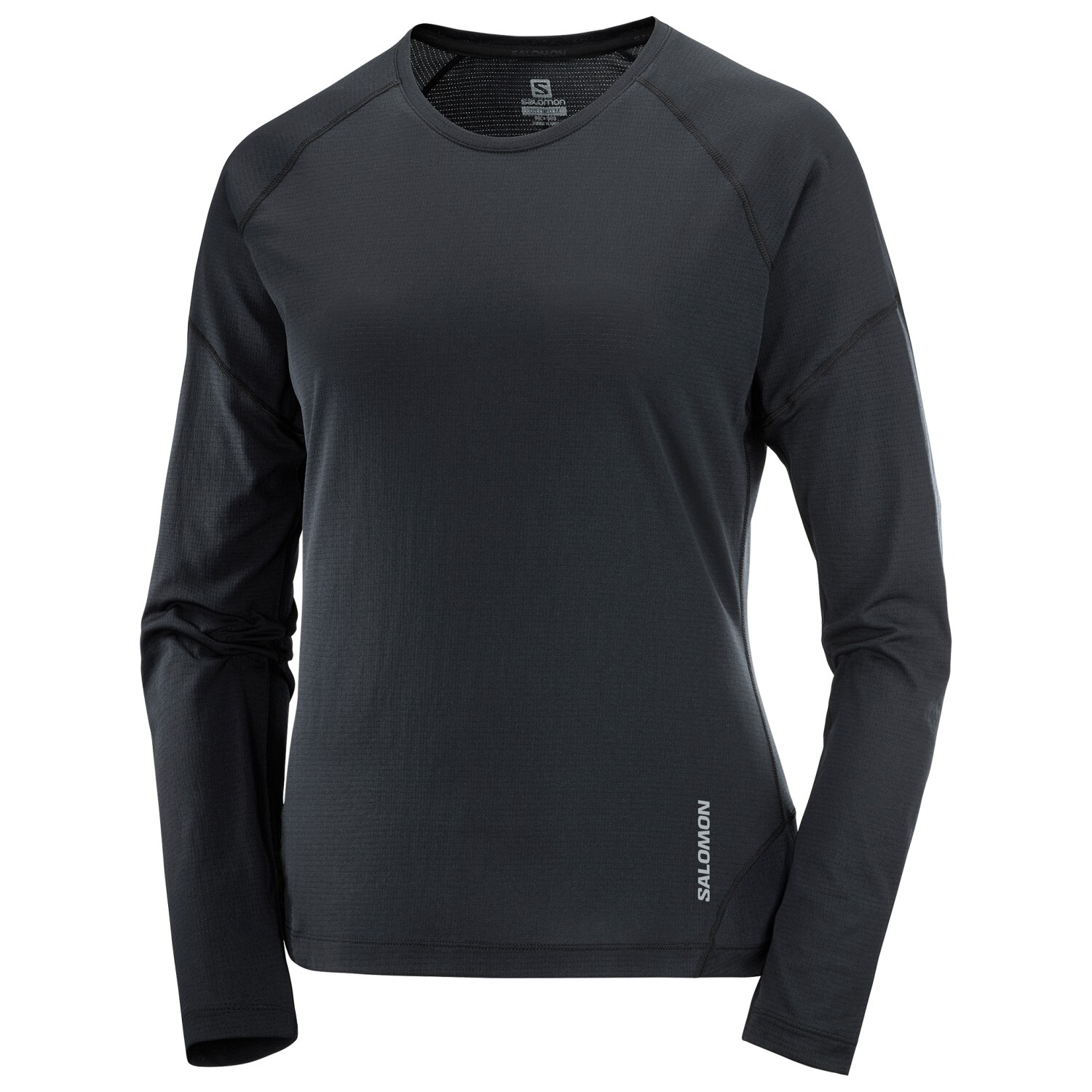 

Функциональная рубашка Salomon Cross Run L/S Tee, цвет Deep Black/Heather
