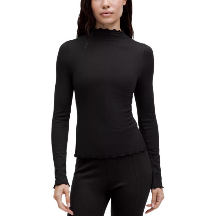 

Hold Tight Lettuce-Edge Turtleneck Sweater Women's Lululemon, черный