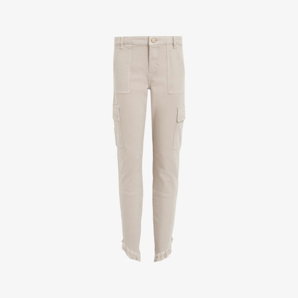 

Джинсы Allsaints Duran с необработанным краем и эффектом растяжения, белый