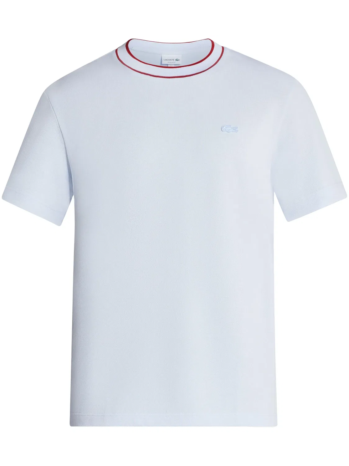 Футболка с воротником в полоску Lacoste, голубой/бургунди