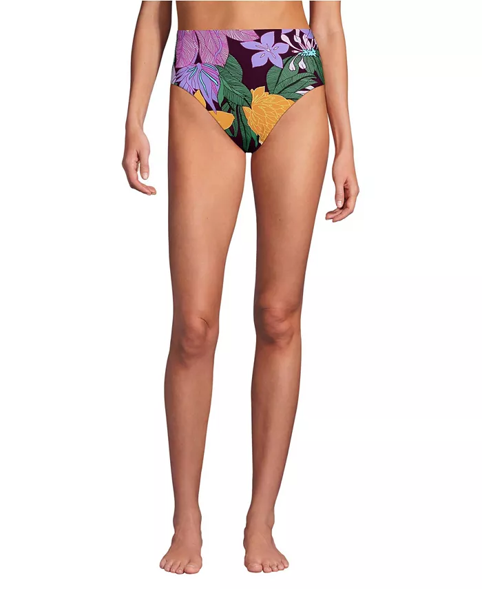 

Женские бикини-трусики Cheeky с высокой посадкой Lands' End, фиолетовый