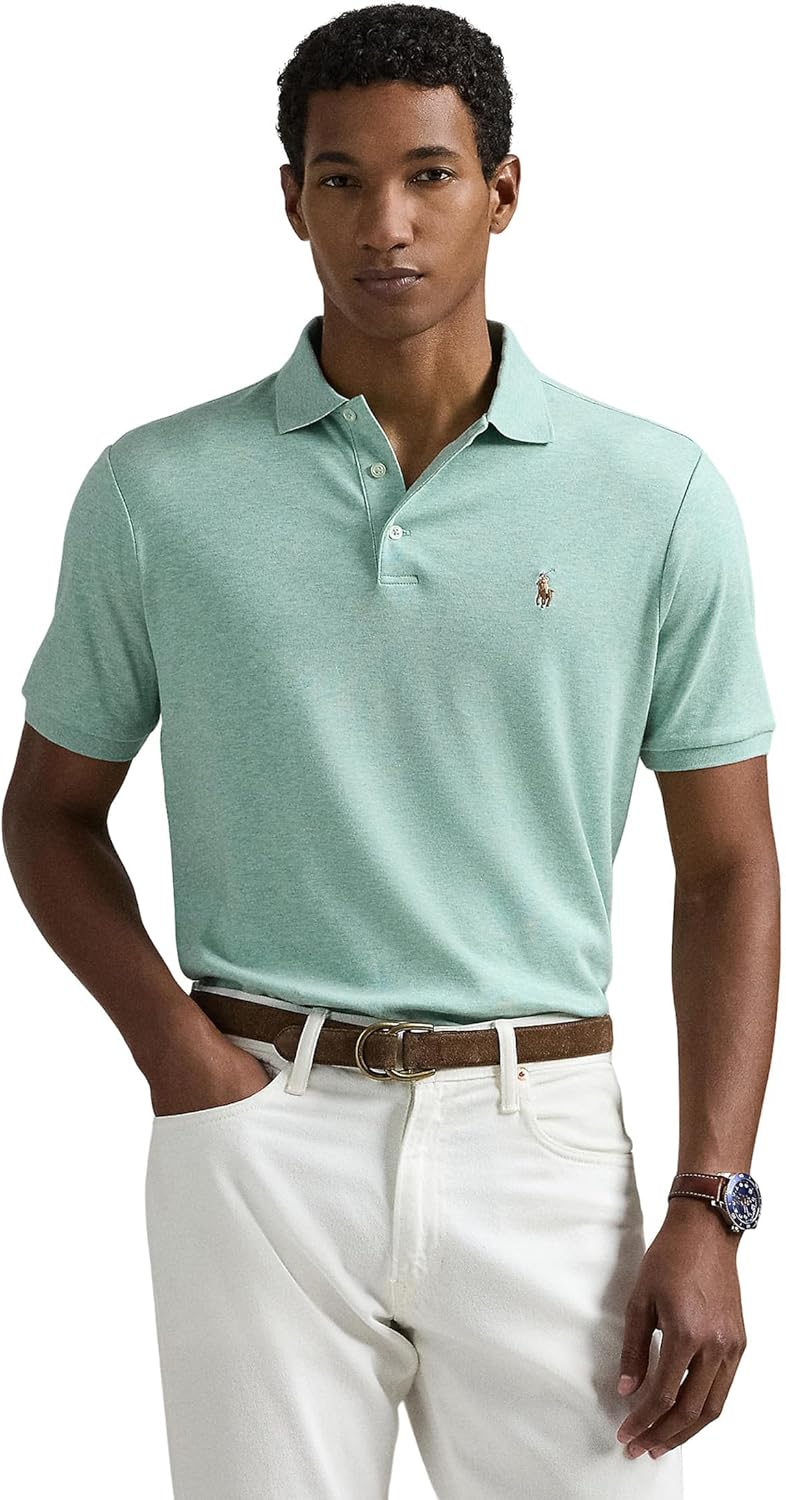 

POLO RALPH LAUREN Мужская классическая поло из мягкого хлопка, Celadon Heather