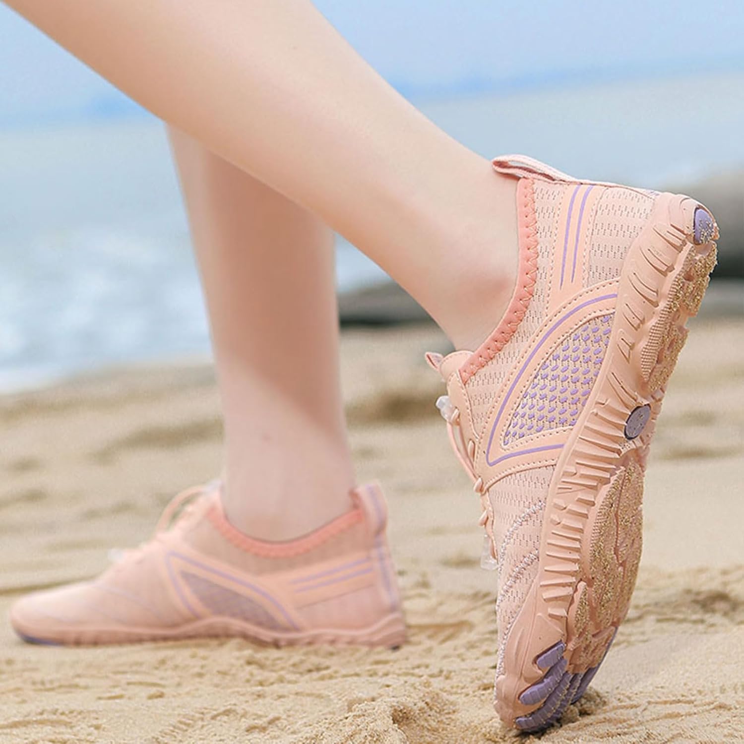 Женские кроссовки Kubbon Barefoot, минималистичные, с широкой носковой частью, легкие для тренировок, дышащие, не скользящие, спортивная обувь с ощущением естественного комфорта, оранжевый — фото 4